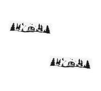 GLEAVI 2pcs Car Decal Star Moon Tree Mountain Decal Tree Forest for Rv and Outdoor Vehicle Exterior Decoration Camper Rv Trailer Graphics