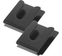 GLEAVI 2pcs Car Radio Microphone Holder Metal Clip Adhesive for Vehicle Handheld Radio Mount Microphone Hanger Clips Compatible Fixing Accessories