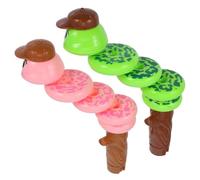 GLEAVI 2Pcs Cartoon Snake Whistle Toy Set Colorful Plastic Whistles for Boys and Girls Loud Sound Fidget Toys for Toddlers