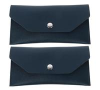 GLEAVI 2Pcs Cash Organizer Wallet Set, Green PU Leather Bill Folder with Snap Closure, Budgeting Envelope Holder and Travel Document Pouch for Women