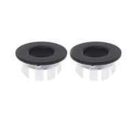 GLEAVI 2pcs Ceramic Basin Sink Overflow Ring Cover Antique Black Overflow Hole Cap for Bathroom Sink Accessories Compatible with