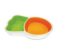 GLEAVI 2pcs Ceramic Pet Food Bowls for Small Animals, Carrot-shaped Design, 150ml Capacity, Suitable for Rabbits, Hamsters and Cats, Sturdy Non-toxic Pet Feeding Bowls Random Color