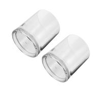 GLEAVI 2pcs Clear Acrylic Drinking Glasses Unbreakable Tumblers Stackable Round Whisky Cups Transparent Reusable Glassware for Outdoor Picnics Barbecue Dishwasher Safe