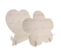 GLEAVI 2pcs Donuts Rack Doughnuts Display: Wooden Donut Stand Holder - Flower and Heart Shape Multi-Layer Cake Display Dessert Rack For Christmas Wedding