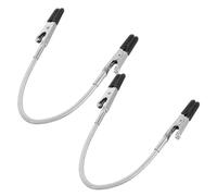 GLEAVI 2pcs Double Ended Alligator Clamps Flexible Bendable Helping Hands for Soldering Crafts Photo Memo Holder Rubber Coated Heavy Duty Wire Holder