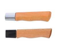 GLEAVI 2pcs Ergonomic Wooden Handle Grip Replacement for Kitchen Enhanced Control and Stability User Friendly Design for Amateur and Professional Chefs