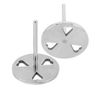 GLEAVI 2pcs Flat Nail Drill Bits for Electric Cuticle Remover Tools Metal Heart Shaped Design with Hollow Shaft and Nail Grinding Bearings for Removing Cuticles and Dead Skin on Feet