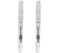 GLEAVI 2pcs Flexible Soft Brush Tip Calligraphy Brush Pens Dualpen Set with Nylon Bristles and Plastic Body, Suitable for Xuan Paper and Notebooks, for Daily Writing and Mindful Writing