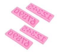 GLEAVI 2pcs Food Grade Silicone Number Molds for Birthday Cake Decorating Versatile Fondant Chocolate Plaster Craft Tools Easy DIY Baking Supplies for Beginners