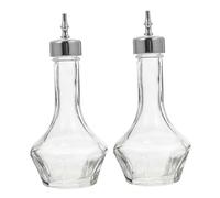 GLEAVI 2pcs Glass Bitters Bottle with Dasher Top for Precise Cocktail Mixing Leakproof Bar Tool for Home Bar Kitchen Bartender Supplies Pouring Aromatic Flavor Enhancer
