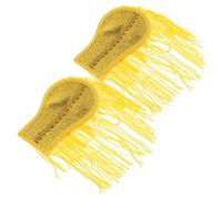 GLEAVI 2pcs Gold Tassel Epaulettes Shoulder Boards Fringe Uniform Accessories for Band Performance and Festival Outfits, Nonwoven Shoulder Badge for Women’s Costume