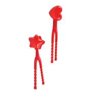 GLEAVI 2pcs Heart-shaped Snow Clips for Outdoor Winter Snow Sturdy Making Tools for S Game Fun