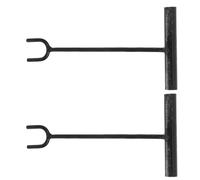 GLEAVI 2pcs Heavy Duty Manhole Cover Pull Hook 30cm Metal Lifter with 3cm Opening for Drain Grate and Valve Lifting, Suitable for Water Valve and Attic Pull Down Use