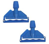 GLEAVI 2pcs Heavy Duty Plastic Mop Head Clips for Industrial Domestic Mop Handle Replacement Quick Release Floor Clamps Compatible with Bathroom and Kitchen Cleaning