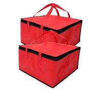 GLEAVI 2pcs Insulated Food Bag Thermal Preservation Bag for Cold and Hot Food Non-Woven Handles for Picnics Shopping and Travel