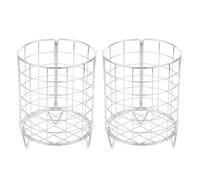 GLEAVI 2pcs Iron Holder Hay Feeder Large Capacity Silver Metal Rabbit Cage Accessories Smooth Surface Strong and Reliable Household Feeder for Small Animals