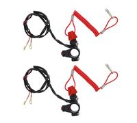GLEAVI 2pcs Kill Stop Switch - ATV Engine Stop Lanyard Emergency Pull Cord Safety Switch 2 Wire Tether for Dirt Bikes Sand Buggies and Off-Road Motorcycles
