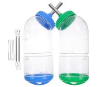 GLEAVI 2pcs Leakproof Roll-on Water Bottles 300ml Pet Water Drinking Feeders for Rabbits Guinea Pigs and Small Animals Pet Supply Random Color