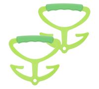 GLEAVI 2pcs Lightweight Grocery Bag Carrier Handles in Light Green Ergonomic Non-Slip Shopping Bag Grips for Comfortable Multi-Bag Carrying Portable Tote Holders for Daily Use