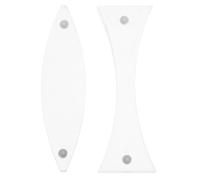 GLEAVI 2pcs Magnetic Optical Lens Kit For Physics Experiments - Transparent Convex And Concave Lenses Prisms For Science Teaching Lab Reflection