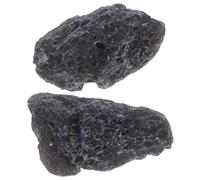 GLEAVI 2pcs Meteorite Rough Stone Specimen for Classroom Teaching and Decoration Unique Science Ornament Irregular Meteorite Stones for Collection and Gifting