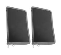 GLEAVI 2pcs Mini A6 Accordion Folder Organizer with Zipper, Expanding Multi-Layer File Organizer for Bills, Receipts, Grey Trim with Colored Inner Pages, Cash and Document Storage