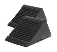 GLEAVI 2pcs Motorcycle Chock Rv Wheel Chocks Rubber Wedge Wheel Blocks for Aircraft Truck Car Tire Stopper Portable Wedges Handle