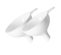 GLEAVI 2Pcs Multi Use Plastic Kitchen Funnels Set for Household Oil Vinegar Soy Sauce Dispensing for Filling Bottles and Containers and Easy to Clean
