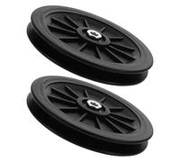 GLEAVI 2Pcs Nylon Gym Cable Pulley Wheels Φ160, Silent Fitness Pulley Replacement for Home Gym Equipment, Sturdy Cable Machine Accessories for Workout and Weight Training
