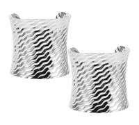 GLEAVI 2PCS Open Cuff Bracelets: Cuff Bangle Bracelet Silver Adjustable Wide Wrist Wrap Jewelry Statement for Women Girl Christmas Party