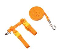 GLEAVI 2pcs Orange Pet Harness and Traction Rope for Small Animals, Rabbit, Hamster, Guinea Pig Chest Strap Leash for Outdoor Walking and Pulling