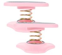 GLEAVI 2pcs Pink Adjustable Foot Rest Under Desk for Office and Airplane Travel, Rocking Foot Stool Footrest for Leg Elevation and Comfort