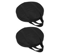 GLEAVI 2Pcs Portable 40Cm Diameter Thickened Oxford Cloth Gong Bag with Handle, Waterproof Black Single-Layer Instrument Carrier for Travel and Storage