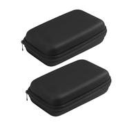 GLEAVI 2pcs Portable EVA Cigar Case for Men Travel Organizer with Hard Shell Mesh Pocket Shockproof Design Black Compact Storage for Business Trips and Outdoor Use