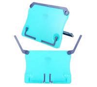 GLEAVI 2pcs Portable Foldable Music Stand for - ABS Blue Desktop Book Holder and Reading Stand, Non-Slip Small Sheet Music and Textbook Rack for Students and Beginners