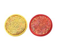 GLEAVI 2pcs Protective Bowl Mats Made of Cloth Delicate round Design Practical Sound Bowl Holders for Craft Decoration in Homes and Offices Preventing from Bumping