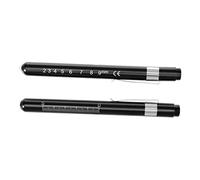 GLEAVI 2pcs Pupil Gauge Pen Light for and Doctors Black Led Diagnostic Torch for Medical Assessments Sturdy Design Convenient off for Healthcare Professionals