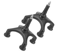 GLEAVI 2pcs Quad Cane Base Replacement for Walking Sticks and Walking Cane, Iron and Abs Material with Four Prong Design, Pressure Distribution and Enhanced Stability, Non-Slip Crutch