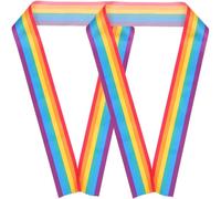 GLEAVI 2Pcs Rainbow Pride Sash Belt Set Rainbow Shoulder Strap Clothing Accessory for Lgbt Pride Month Party and Parade Lesbian Sash for Women