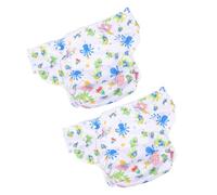 GLEAVI 2Pcs Reusable Washable Adult Cloth Diapers with Adjustable Snap Closure, Breathable Leakproof Incontinence Pants, Large Size for Elderly Overnight Protection