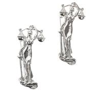 GLEAVI 2pcs Silver Greek Statue Brooch Set - Vintage Classic Suit Lapel Pins, Fashion Accessories for Formal Events, Cocktail Parties, Jackets, and Coats