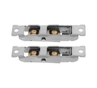 GLEAVI 2pcs Sliding Patio Door Roller Assembly with 7mm Steel Wheels, Adjustable Dual Groove Bearings for Window and Cabinet Sliding Doors, Push-Pull Pulley Replacement for Home Hardware