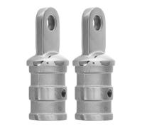 GLEAVI 2pcs Stainless Steel Boat Bimini Top End Caps for 6.3cm Bimini Frame Tubing, Corrosion Resistant Marine Hardware with Effective Water Protection, Suitable for Pontoon and Boat