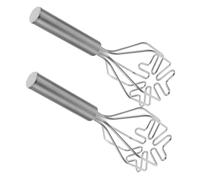 GLEAVI 2PCS Stainless Steel Potato Masher Manual Press Kitchen Tool for Effortless Mashed Potatoes with Comfortable Grip and Easy Operation