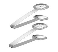 GLEAVI 2pcs Stainless Steel Sugar Tongs Multipurpose Serving Tool for Tea Bags Ice Cubes Lemon Slices Dishwasher Safe Kitchen Essential for Parties and Everyday Use
