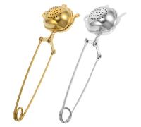 GLEAVI 2pcs Stainless Steel Tea Infuser Ultra Fine Mesh Loose Leaf Steeper with Decorative Ball Design Efficient Filtration for Herbal Blends Suitable for Home and Office Brewing