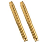 GLEAVI 2pcs Toilet Paper Rod: Stainless Steel Toilet Paper Holder Extender - Spring-Loaded Roll Tissue Replacement Spindle For Home And Office