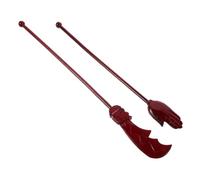 GLEAVI 2Pcs Vintage Wood Sticks Handmade Carved for Buddhist Practices Authentic Accessories for Temples and Altars Enrich Your Spiritual Experience