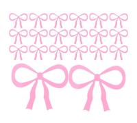GLEAVI 30pcs Pink Acrylic Bow Wine Glass Charms with Easy Attach Design, Universal Compatibility, Charming Bowknot Drink Markers for Bridal Shower and Intimate Celebrations