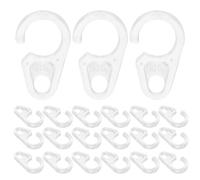 GLEAVI 30pcs Plastic Curtain Rail Hooks with Enhanced Stability for Metal Rings and Wooden Rings, for Window Rods and Home Decor, Featuring Invisible Design and Sturdy Material